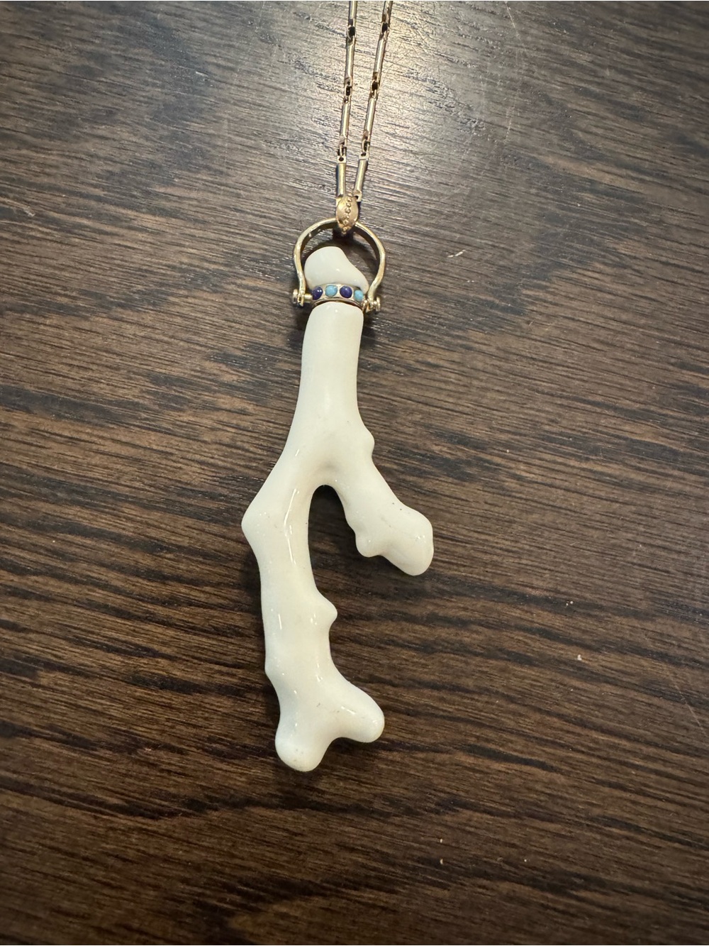 Stella & Dot Cameron Enameled White Coral Branch Long Necklace Adjustable - Picture 2 of 8